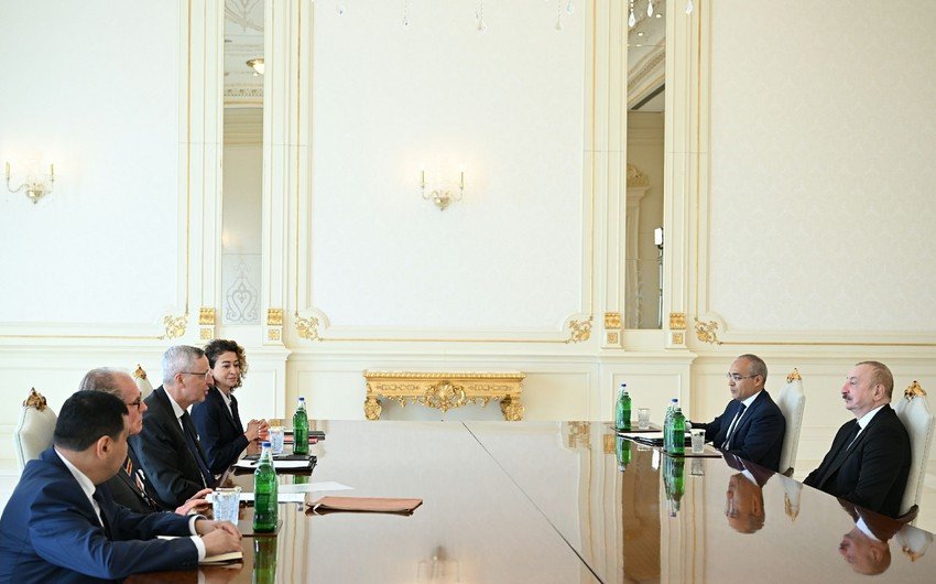 Prezident İlham Əliyev  Almaniya rəsmisini qəbul edib